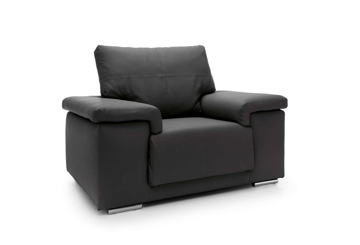 Black leather sofa and chair discount