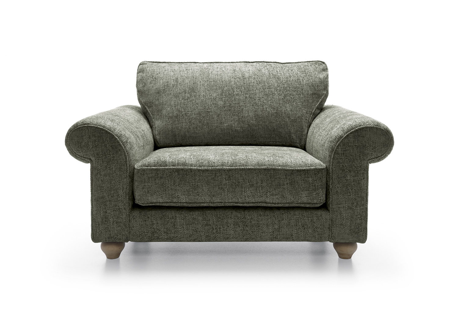 Dark green cuddle outlet chair