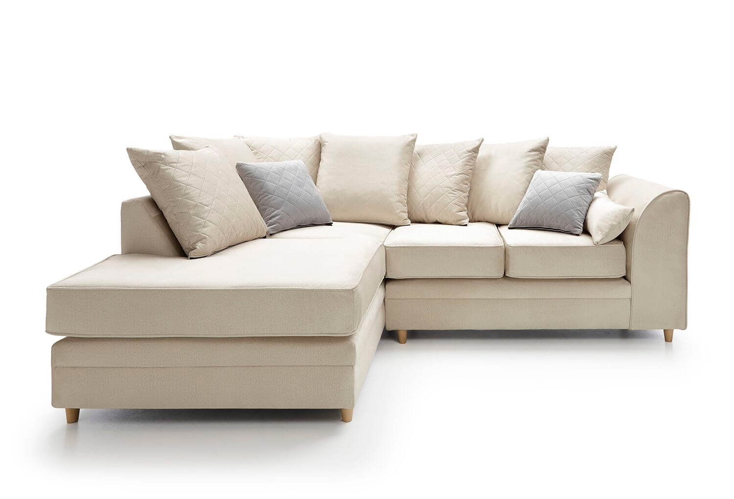 Chicago velvet corner deals sofa