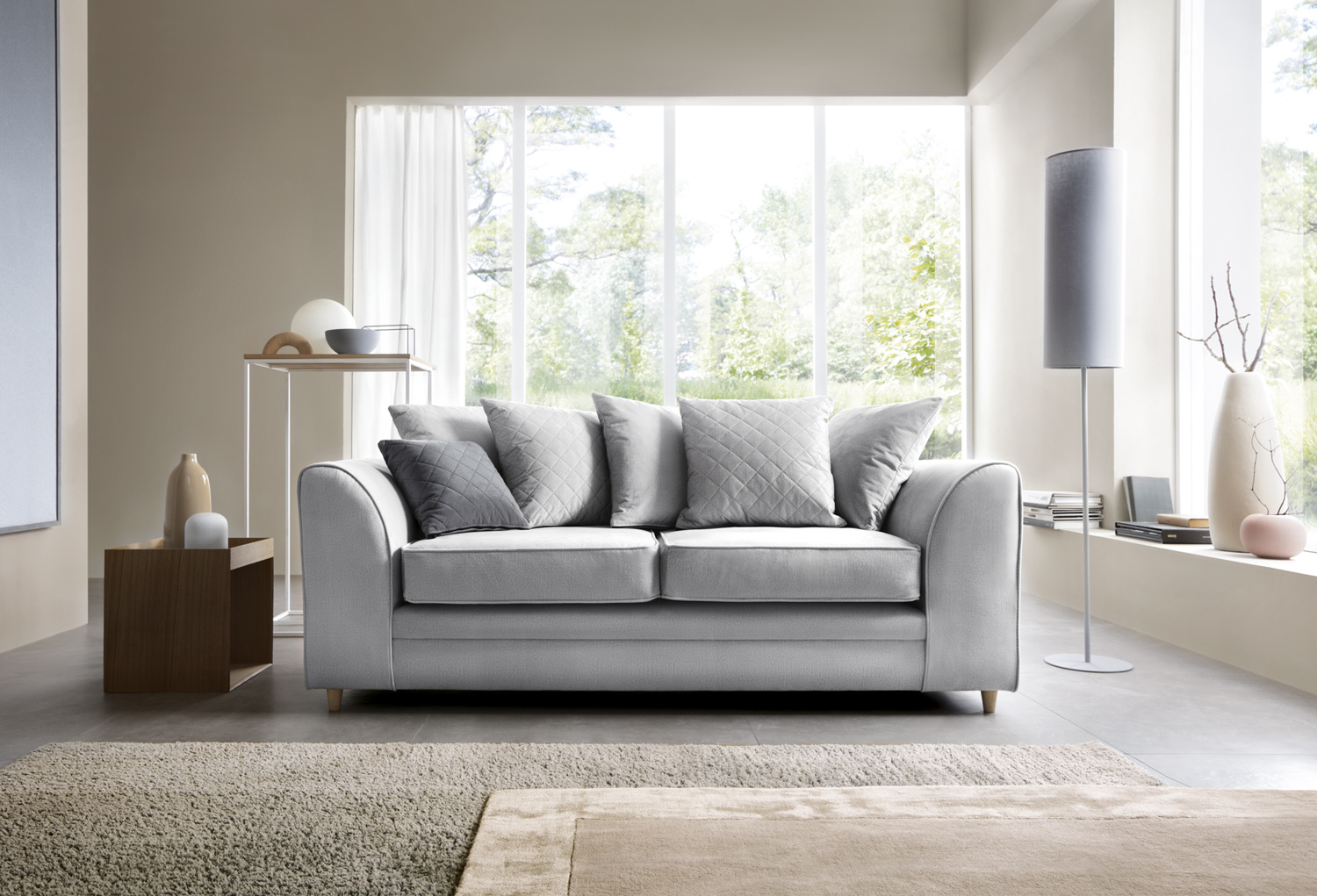 3 seater sofa light store grey