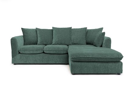 Lucas Velvet Chenille Left Facing Corner Sofa