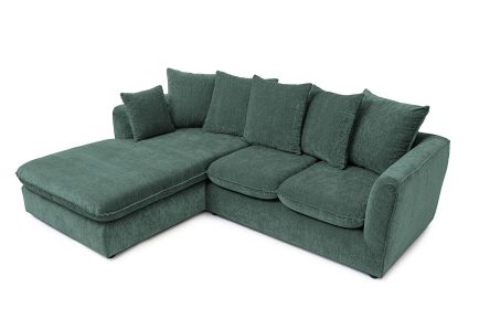 Lucas Velvet Chenille Left Facing Corner Sofa