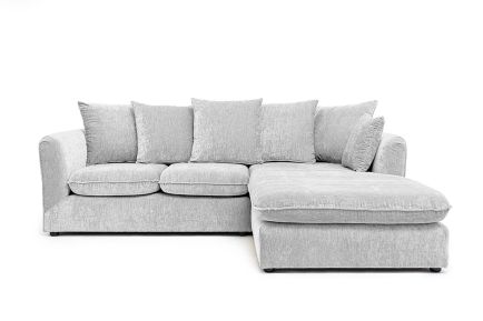 Lucas Velvet Chenille Left Facing Corner Sofa