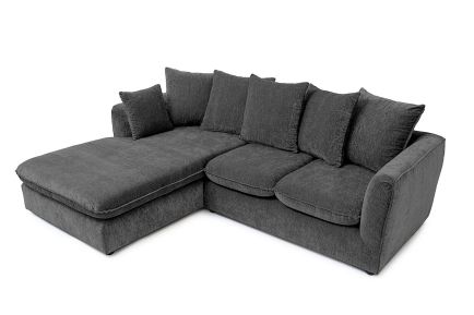 Lucas Velvet Chenille Left Facing Corner Sofa