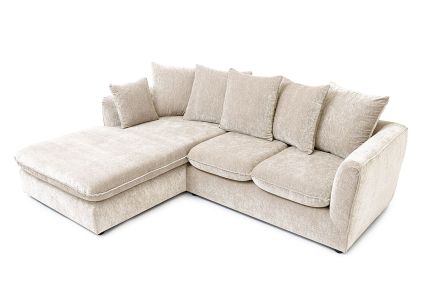 Lucas Velvet Chenille Left Facing Corner Sofa