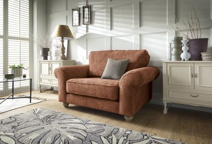 Ingrid Love Seat | Burnt Orange