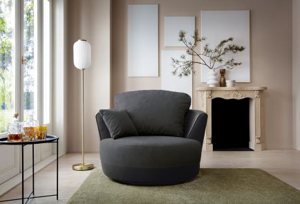 Dylan Chenille Swivel Chair