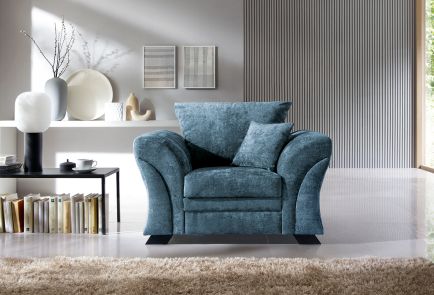 FARROW CRUSHED CHENILLE ARMCHAIR