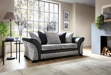 FARROW CRUSHED CHENILLE 3 SEATER SOFA