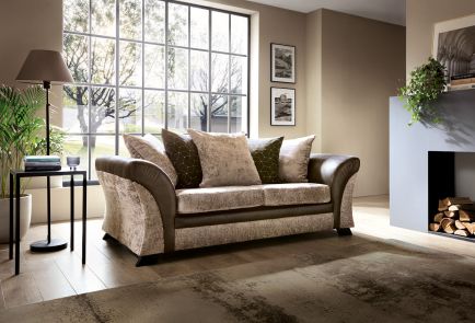 FARROW CRUSHED CHENILLE 3 SEATER SOFA