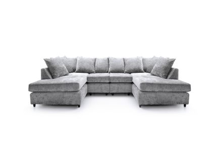 Harriet Crushed Chenille U-Shape Sofa