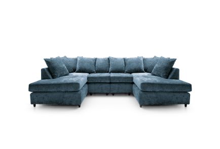 Harriet Crushed Chenille U-Shape Sofa