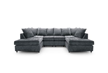 Harriet Crushed Chenille U-Shape Sofa