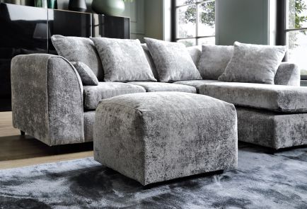 Harriet Crushed Chenille Footstool