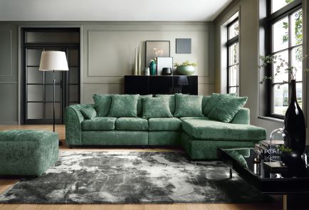 Harriet Large Crushed Chenille Corner Sofa