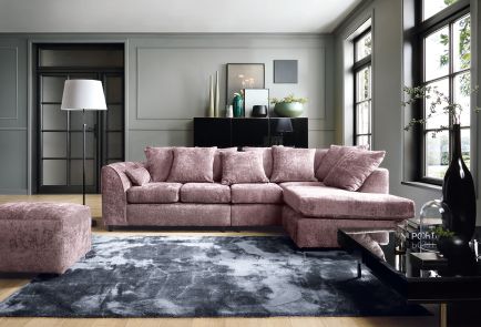 Harriet Large Crushed Chenille Corner Sofa
