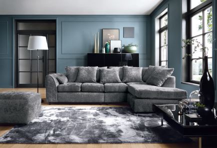 Harriet Large Crushed Chenille Corner Sofa