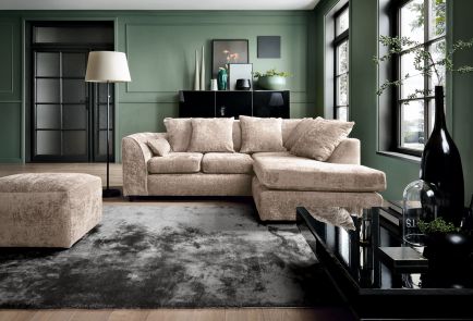 Harriet Crushed Chenille Corner Sofa