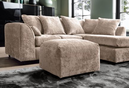 Harriet Crushed Chenille Footstool