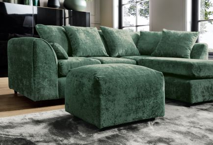 Harriet Crushed Chenille Footstool