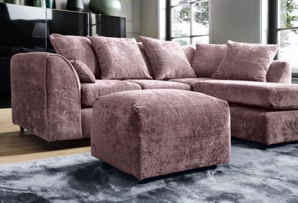 Harriet Crushed Chenille Footstool