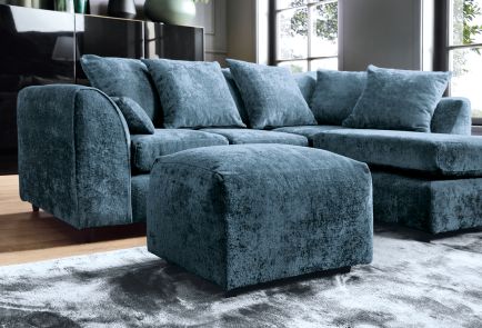 Harriet Crushed Chenille Footstool