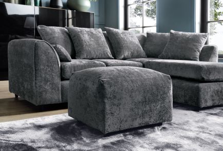 Harriet Crushed Chenille Footstool