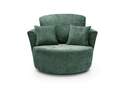 Harriet Crushed Chenille Swivel Chair