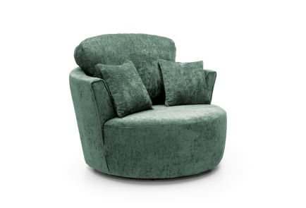 Harriet Crushed Chenille Swivel Chair