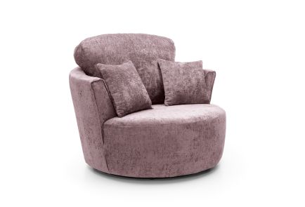 Harriet Crushed Chenille Swivel Chair