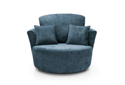 Harriet Crushed Chenille Swivel Chair