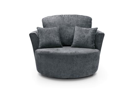 Harriet Crushed Chenille Swivel Chair