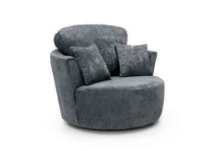 Harriet Crushed Chenille Swivel Chair