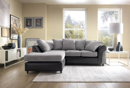 Harvey Cord Fabric Corner Sofa