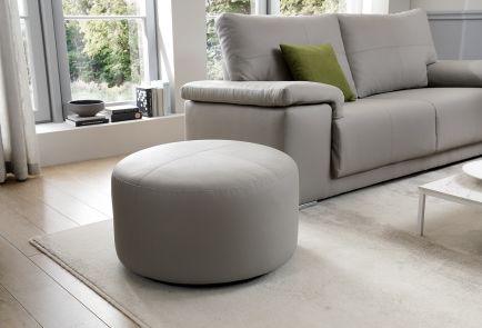 Texas Bonded Leather Swivel Footstool