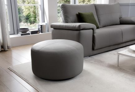 Texas Bonded Leather Swivel Footstool