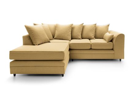 Darcy Corner Sofa Left in Mustard