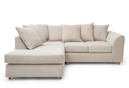 Jumbo Cord Corner Sofa Grid-Textured