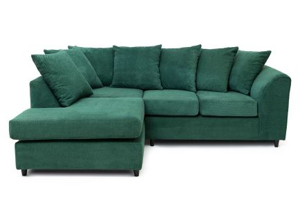 Jumbo Cord Corner Sofa Grid-Textured