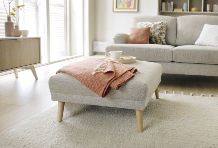 Harper Chenille Square Footstool