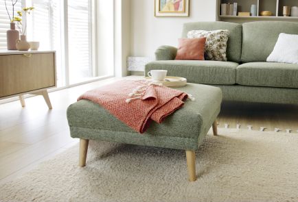 Harper Chenille Square Footstool