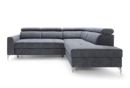 Moon Fabric Corner Sofa Bed with Storage