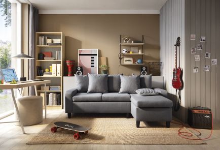 Napoli Corner Left - Light Grey Sofa