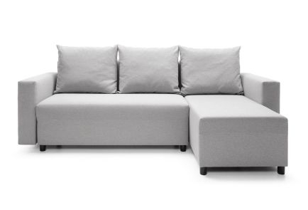 Oslo Corner Sofa Bed with Underneath Storage in Grey 