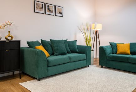 Jumbo Cord 3 Seater Sofa Grid-Textured