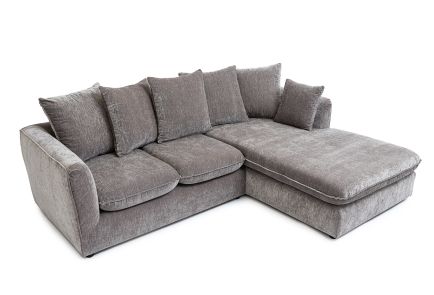 Lucas Water Repellent Velvet Chenille Corner Sofa