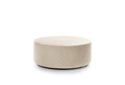 Chicago Quilted Velvet Large Swivel Footstool