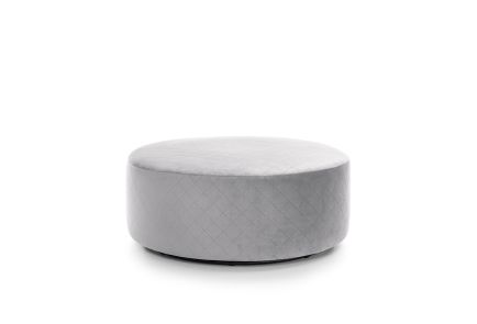Chicago Quilted Velvet Large Swivel Footstool