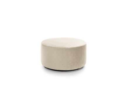 Chicago Quilted Velvet Swivel Footstool