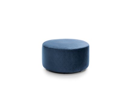 Chicago Quilted Velvet Swivel Footstool